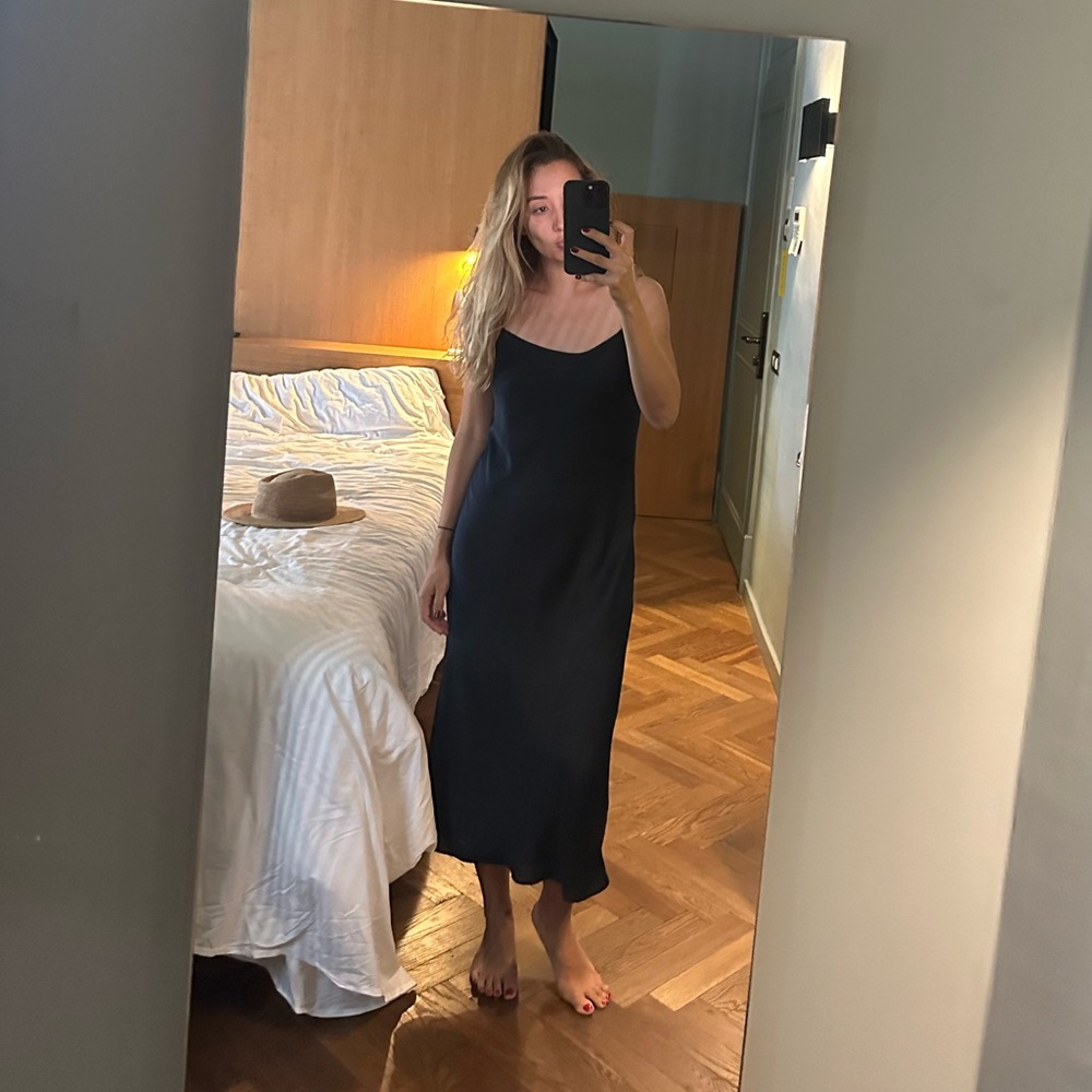 Vince Satin dress in Navy